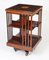 Antique Edwardian Revolving Bookcase in Flame Mahogany, 1900s, Image 9