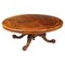 19th Century Burr Walnut & Marquetry Oval Coffee Table 1