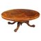 19th Century Burr Walnut & Marquetry Oval Coffee Table, Image 1