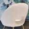 Set of Vintage Armchairs in Fabric in Fine Linen and Brass Base attributed to Silvio Cavatorta, 1950s 7