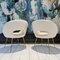 Set of Vintage Armchairs in Fabric in Fine Linen and Brass Base attributed to Silvio Cavatorta, 1950s 10