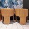 Padded Chairs in Beige Leather Mod. Dinette by Luigi Massoni for Poltrona Frau, 1970s, Set of 4 12