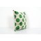 Ikat Quadratisches Grünes Polka Dot aus Samt & Seide 2