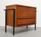 Kleiner Teak & Metall Barschrank, 1960er 4