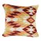 Orange Silk Ethnic Velvet Kilim Cushion Cover 1