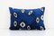 Ikat Eye Blue Silk Ethnic Velvet Lumbar Cushion Cover, Image 1