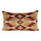 Housse de Coussin Lombaire en Soie et Velours Ikat Jaune 1