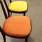 Vintage Italian Chairs in Beech and Velvet, 1950s, Set of 6, Image 4