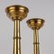 Antique Candleholders with Square Base and Circular Feet in Gilded Bronze, Set of 2, Image 4