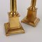 Antique Candleholders with Square Base and Circular Feet in Gilded Bronze, Set of 2 6