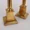 Antique Candleholders with Square Base and Circular Feet in Gilded Bronze, Set of 2, Image 6