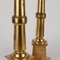 Antique Candleholders with Square Base and Circular Feet in Gilded Bronze, Set of 2 5