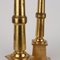 Antique Candleholders with Square Base and Circular Feet in Gilded Bronze, Set of 2, Image 5