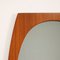 Espejo de pared con marco de chapa de teca, Italia, años 60, Imagen 3