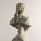 Art Nouveau Column Female Bust in White Marble 12