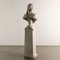 Art Nouveau Column Female Bust in White Marble 11