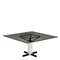 Square Marble and Metal Table with Glass Top, Italy, 1980s 1