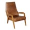 Lounge Chair in Leatherette and Wood, Italy, 1960s, Image 1