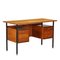 Desk in Mahogany Veneer and Enameled Metal, 1960s 1