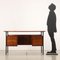 Desk in Mahogany Veneer and Enameled Metal, 1960s 2