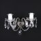20th Century 2-Light Wall Sconce with Crystal Arms, Italy 1
