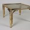 Brass Coffee Table with Glass Top, 1980s 4
