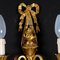 Neoklassizistische 2-Leuchten Wandlampen aus Vergoldeter Bronze 5