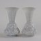 Art Nouveau Milk Glass Vases with Acanthus Leaves, Set of 2 7