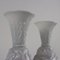 Art Nouveau Milk Glass Vases with Acanthus Leaves, Set of 2 3