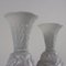 Art Nouveau Milk Glass Vases with Acanthus Leaves, Set of 2, Image 3