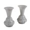 Art Nouveau Milk Glass Vases with Acanthus Leaves, Set of 2, Image 1