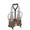 Oil Cruet in 925 Silver and Bevelled Glass, Early 1900s, Set of 3, Image 1