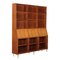 Vintage Bookcase in Wood Veneer and Brass, 1960s 1