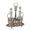 Oil Cruet in Silver and Glass, Kingdom of Lombardy, Venice, 1800s, Set of 3 1
