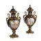 Sèvres Porcelain and Gilded Bronze Vases, Mid-1900s, Set of 2 1