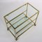 Brass and Glass Serving Trolley, 1970s-1980s 6