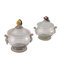 18th Century Murano Glass Sugar Bowls, Set of 2 1