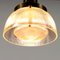 Vintage Ceiling Lamp in Brass and Glass Structure, 1960s 4