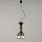 Lampada da soffitto vintage con struttura in ottone e vetro, anni '60, Immagine 2