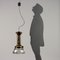 Vintage Ceiling Lamp in Brass and Glass Structure, 1960s 3