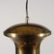 Vintage Deckenlampe mit Gestell aus Messing & Glas, 1960er 8