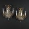 Wall Lamps in Crystal Mirror & Gilded Wrought Iron, Set of 2, Image 1
