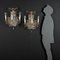 Wall Lamps in Crystal Mirror & Gilded Wrought Iron, Set of 2 2