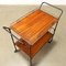 Serving Trolley in Mahogany Veneer and Enamelled Metal, 1960s, Image 9