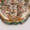 Holy Water Stoup in Majolica with Multi-Colored Decorations, Early 1800s 7