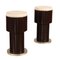 Stools in Lacqured Wood and Leatherette, 1970s, Set of 2, Image 1