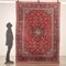 Tapis Keshan Artisanal Vintage en Coton et Laine 2