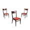 Chairs in Beech with Leatherette Upholstery, 1950s-1960s, Set of 3, Image 1
