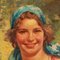 A. Vallone, Retrato de un joven plebeyo, siglo XX, óleo sobre lienzo, enmarcado, Imagen 3