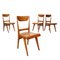 Oak Dining Chairs, 1950s, Set of 4 1